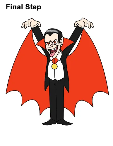 How to Draw Funny Cool Vampire Dracula Halloween