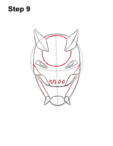 How to Draw Fortnite Vendetta Skin Mask Max 9
