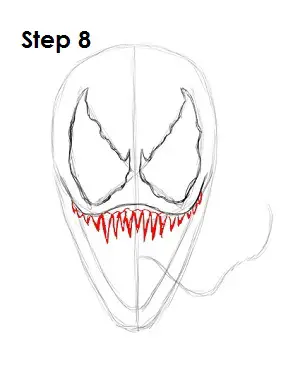 How to Draw Venom Step 8