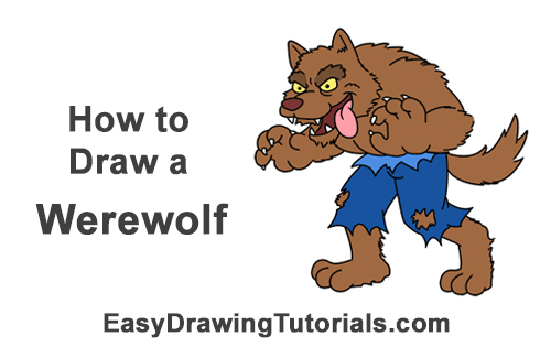 how to draw a werewolf