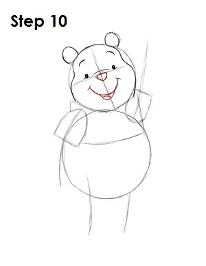 Draw Winnie the Pooh Step 10