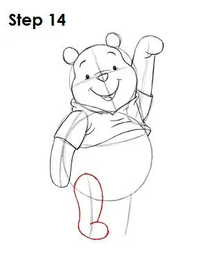 Draw Winnie the Pooh Step 14