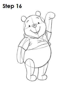 Draw Winnie the Pooh Step 16