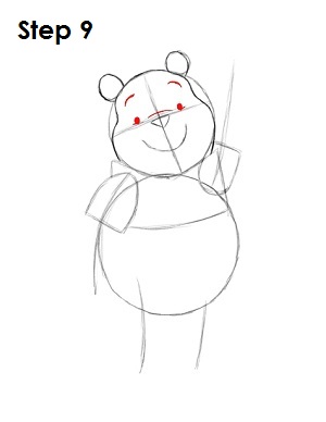 Draw Winnie the Pooh Step 9