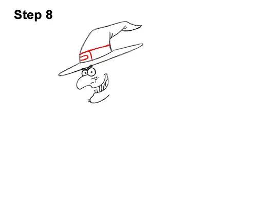 How to Draw Cartoon Witch Flying Broom Halloween 8