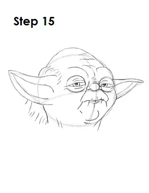 Draw Yoda Step 15