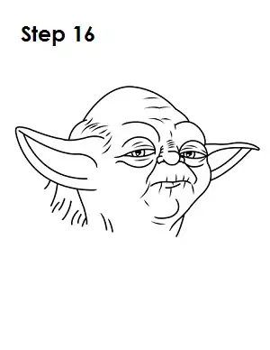 Draw Yoda Step 16