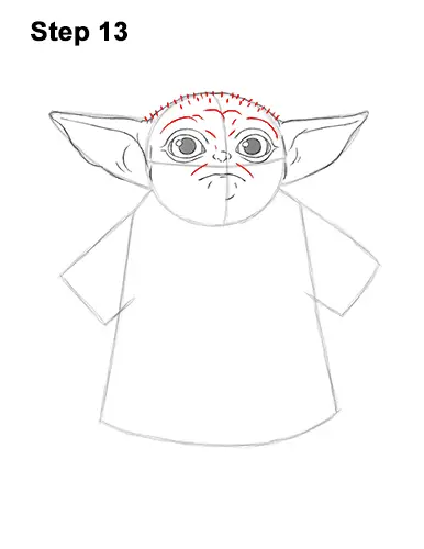 How to Draw The Child Baby Yoda Mandalorian Star Wars 13