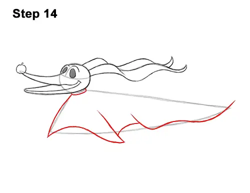 How to Draw Zero Ghost Dog Nightmare Before Christmas 14