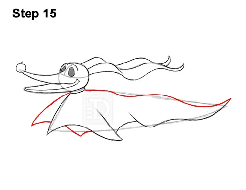 How to Draw Zero Ghost Dog Nightmare Before Christmas 15